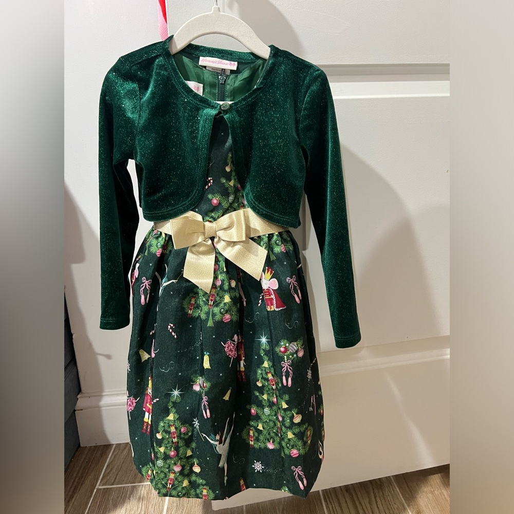 Toddler Girls Bonnie Jean Nutcracker Dress & Cardigan